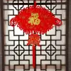 Fan-shaped printed plate hanging fish, festive wedding and festival supplies factory direct sales, sample customization, moving into a new home Specification image